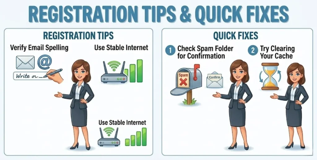 Registration Tips And Quick Fixes