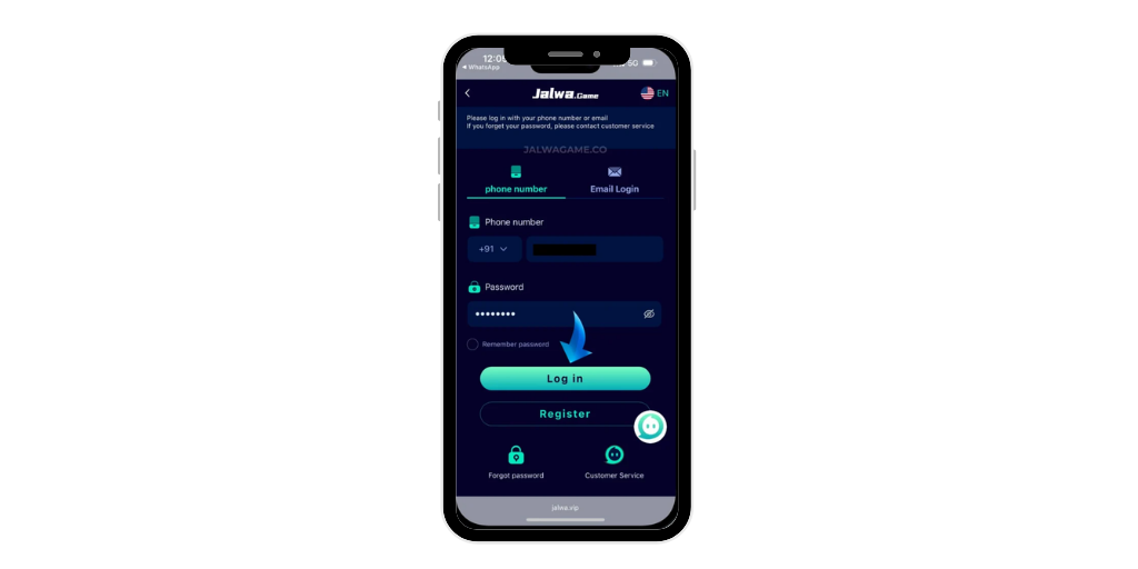 app and tap Register